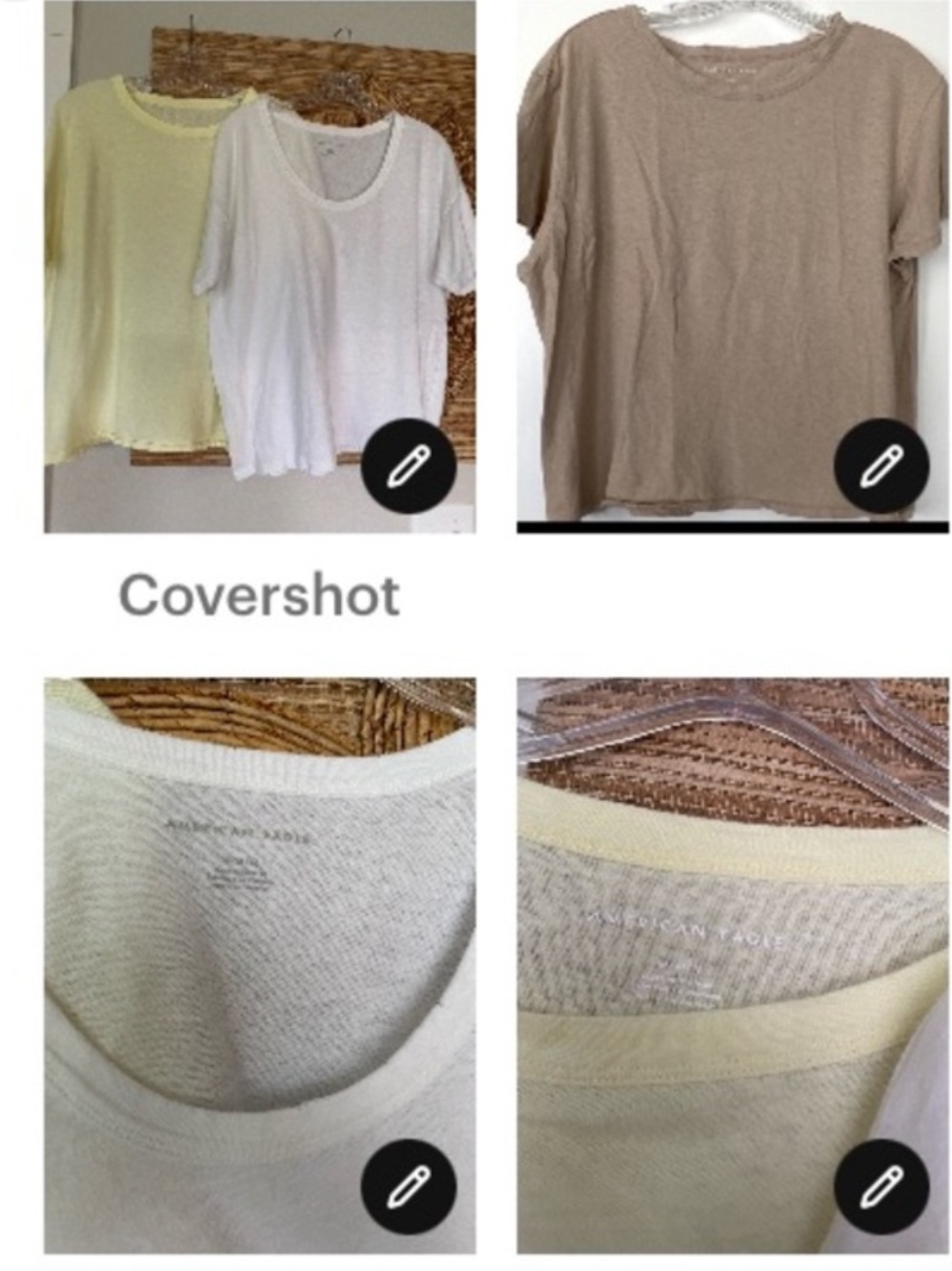 3 Shirt BUNDLE American Eagle Urban Outfitters Zara H&M Soft Slub Oversized M/L